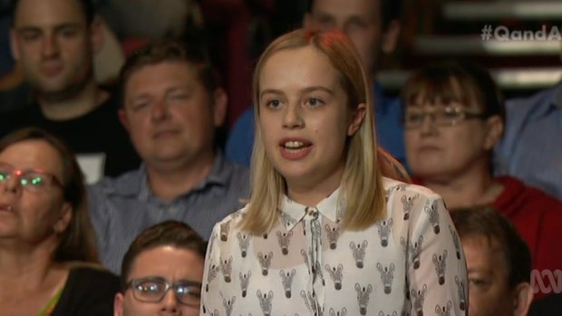 Audience member Holly James pressed Mr Birmingham on the fee increases.