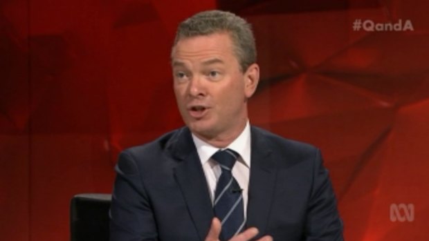 Defence industry minister Christopher Pyne on <i>Q&A</i>.