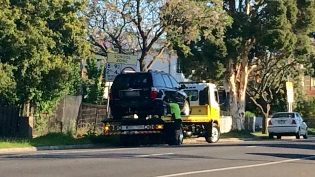The Kia minivan was towed from Maddox Street last week after the incident. 