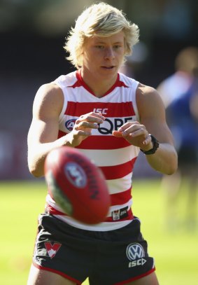 Back in the mix: Isaac Heeney.