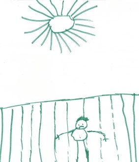 A picture drawn by a child detained on Christmas Island.