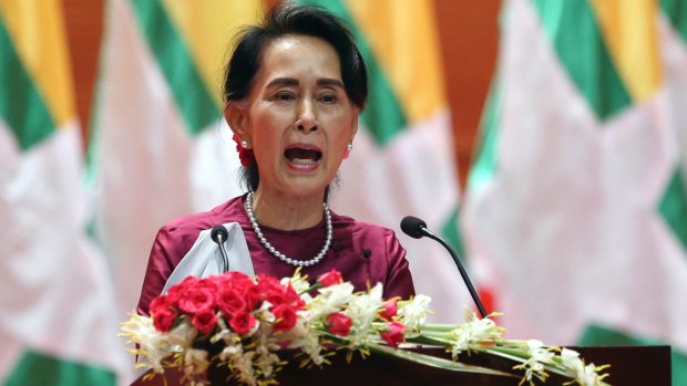 Myanmar's de facto leader, State Counsellor Aung San Suu Kyi.