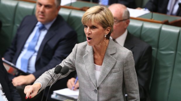 Foreign Minister Julie Bishop.