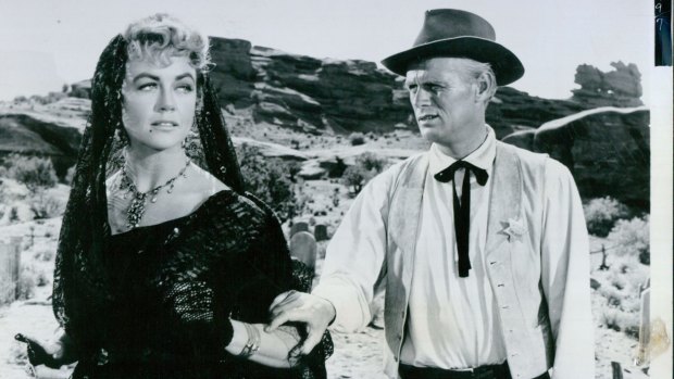  Dorothy Malone and Richard Widmark in <i>Warlock</i>, 1959.