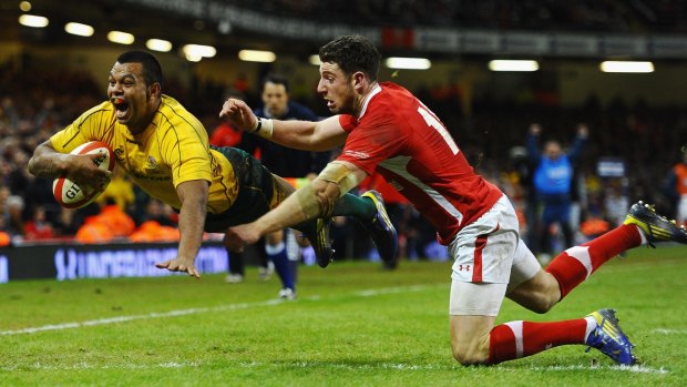 The moment: Kurtley Beale scores THE try against Wales in 2012. That try created the World Cup's Pool of Death.