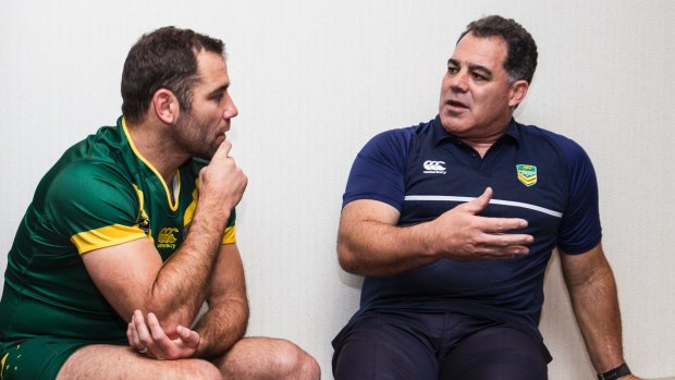 Captain and coach: Cameron Smith and Mal Meninga.