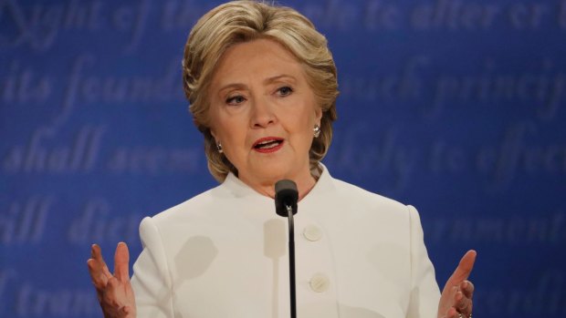 Democratic presidential candidate Hillary Clinton during the third presidential debate.