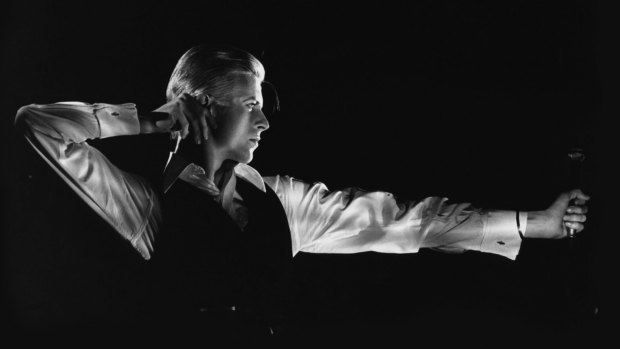 The Archer – David Bowie as The Thin White Duke –  photographed by John Rowlands in 1976.