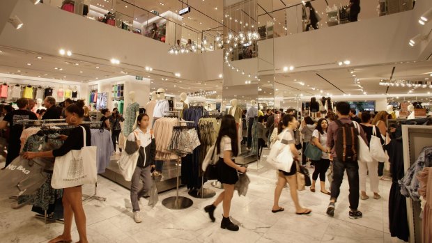 H&M's flagship store has opened in Pitt Street Mall.