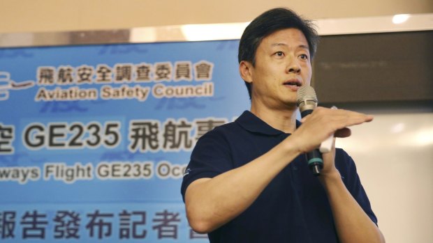 Taiwan's Aviation Safety Council official Thomas Wang explains findings in the report released on the TransAsia Airways Flight GE235 crash in February.