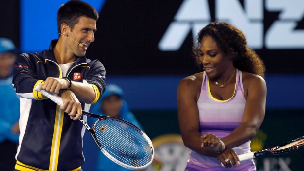 Top of their game: Serena Williams and Novak Djokovic.