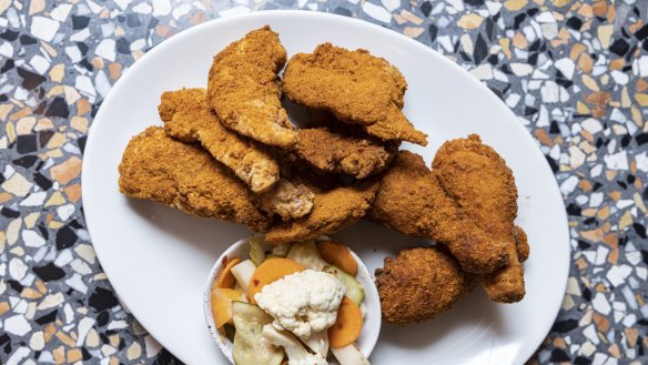 Go-to dish: Bang' n Bird fried chicken plate for two.