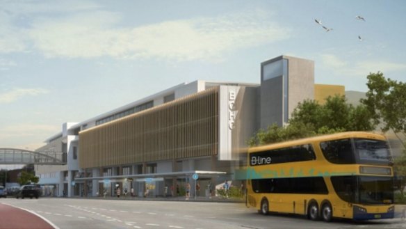 An artist's impression shows a new B-Line style bus.