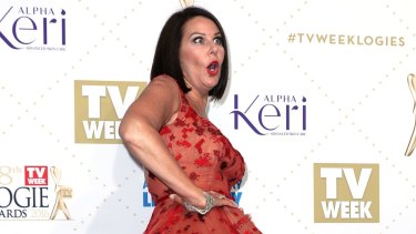 Julia Morris' fall on the Logies stage was carefully rehearsed, according to sources.