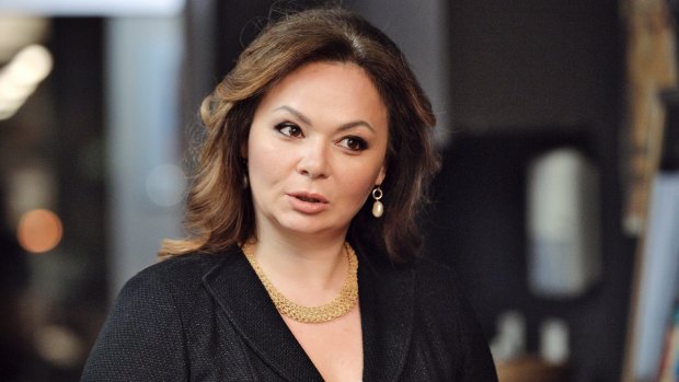 Kremlin-linked lawyer Natalia Veselnitskaya speaks to a journalist in Moscow on the day of the US presidential election.