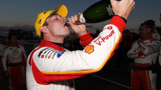 Good day at the office: Scott McLaughlin.
