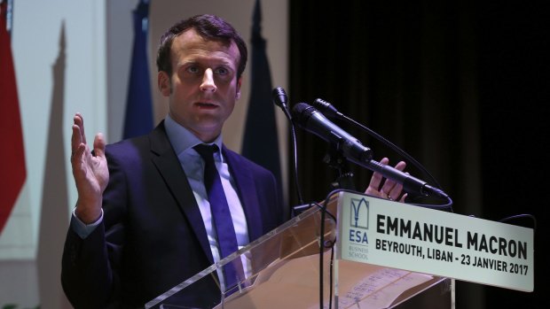 French presidential candidate and former French Economy Minister Emmanuel Macron.