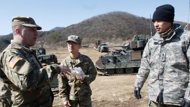 US soldiers in Paju, South Korea, near the border with North Korea this month.