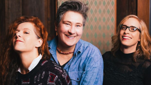 From left, Neko Case, k.d. lang and Laura Veirs of Case/lang/Veirs. Making an album together was, says lang ''very, very difficult at times''. 