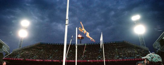 Australia s Tatiana Grigorieva vaults her way to a silver medal.