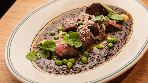 G-to dish: Seared beef heart with lentils.