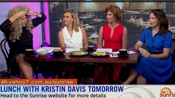 Sam Armytage dons a wig on <em>Sunrise</em> and makes Kristin Davis do a cringy re-enactment of <i>Sex And The City</i> instead of focusing on her work with child refugees. 