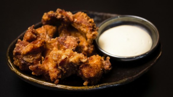 Karaage fried chicken with yuzu mayo.