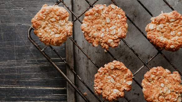 Homemade Anzac biscuits.