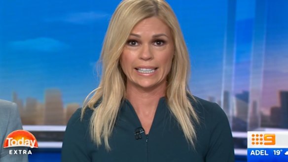 Channel Nine presenter Sonia Kruger on the <i>Today Extra</i> program.