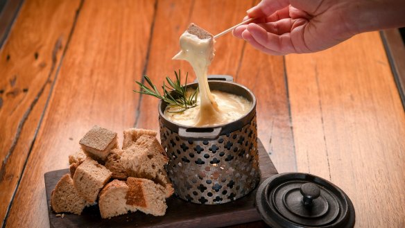 Cheese fondue from the Milk the Cow in St Kilda.