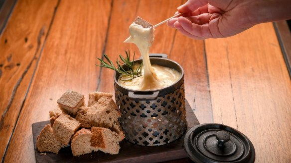 Cheese fondue from the Milk the Cow in St Kilda.