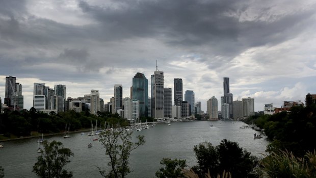 Brisbane was forecast to receive about 50 millimetres of rain on Tuesday, with heavier falls expected on the Gold Coast.