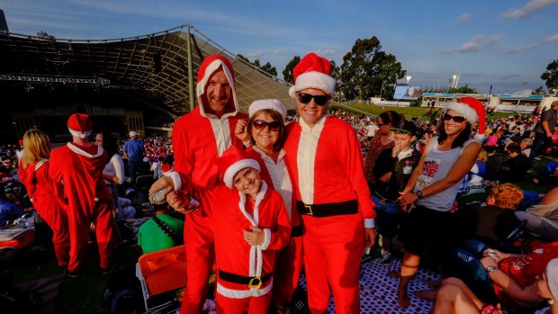 The Compagne family at the 2014 Carols By Candlelight at the Sidney Myer Music Bowl.