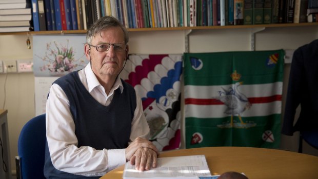 Professor Brian Greenwood of the London School of Hygiene and Tropical Medicine  in his office.  