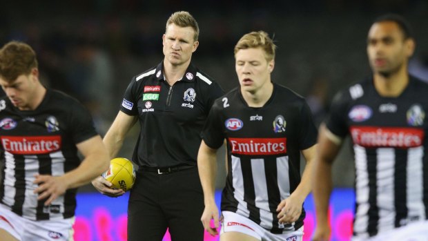 Nathan Buckley puts his charges through their paces.