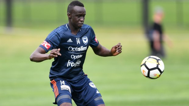 Thomas Deng has stood up in the heart of Melbourne Victory's defence. 