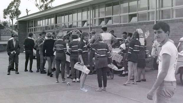 Muck up day at Cumberland High in 1967.