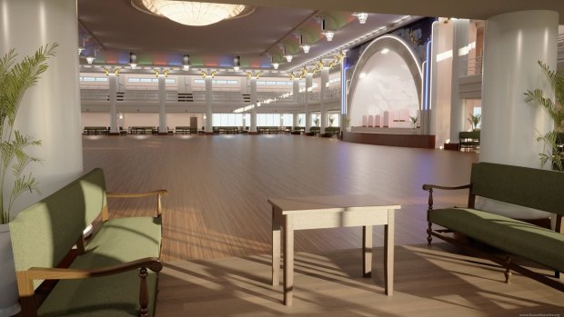 The digital recreation of Cloudland Ballroom in Brisbane.