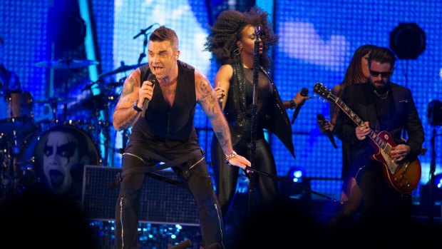 Robbie Williams performs in Sydney last month.