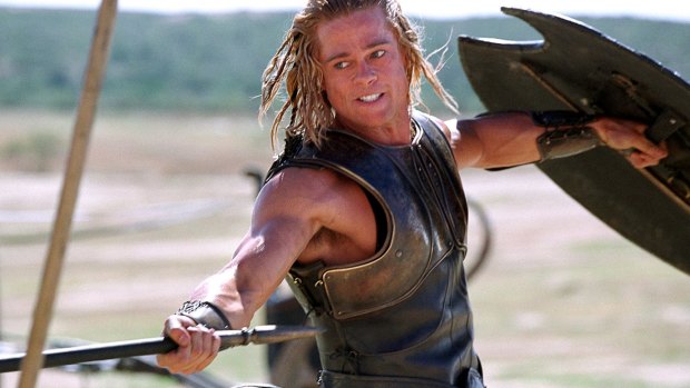 Brad Pitt stars as Achilles in a scene from the 2004 film Troy.