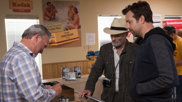 Ed Harris and Jason Sudeikis play father and son on a pilgrimage to a photo-processing store in Kodachrome.