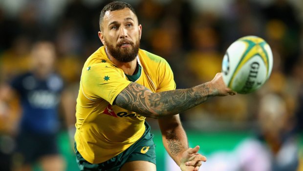 Not starting: Quade Cooper has been relegated to the bench for the Bledisloe Cup Test in Auckland.