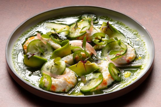 Aguachile "prawns".