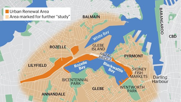 The scope of the Bays Precinct project.