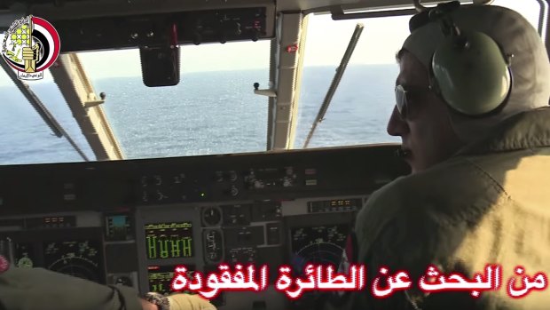 Egyptian authorities search the Mediterranean Sea for the missing EgyptAir flight 804.