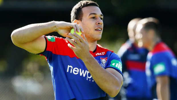 Filling in: Carlos Tuimavave will partner Kurt Gidley in the halves.