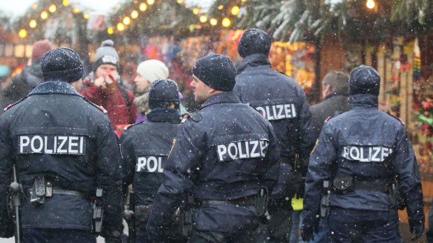 Police patrols have increased at the Christmas market in front of the city hall in Vienna.