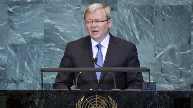 Prime Minister Malcom Turnbull has chosen not to support Kevin Rudd's bid for the top United Nations post.