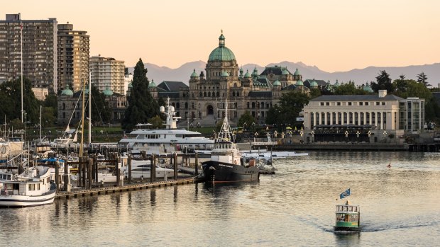 Parliament Buildings around Inner Harbour.