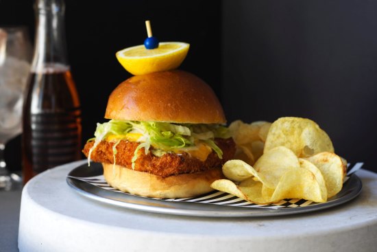 The crispy fish sandwich.